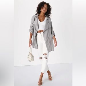 NWT Oversized Jacket - light grey- size medium